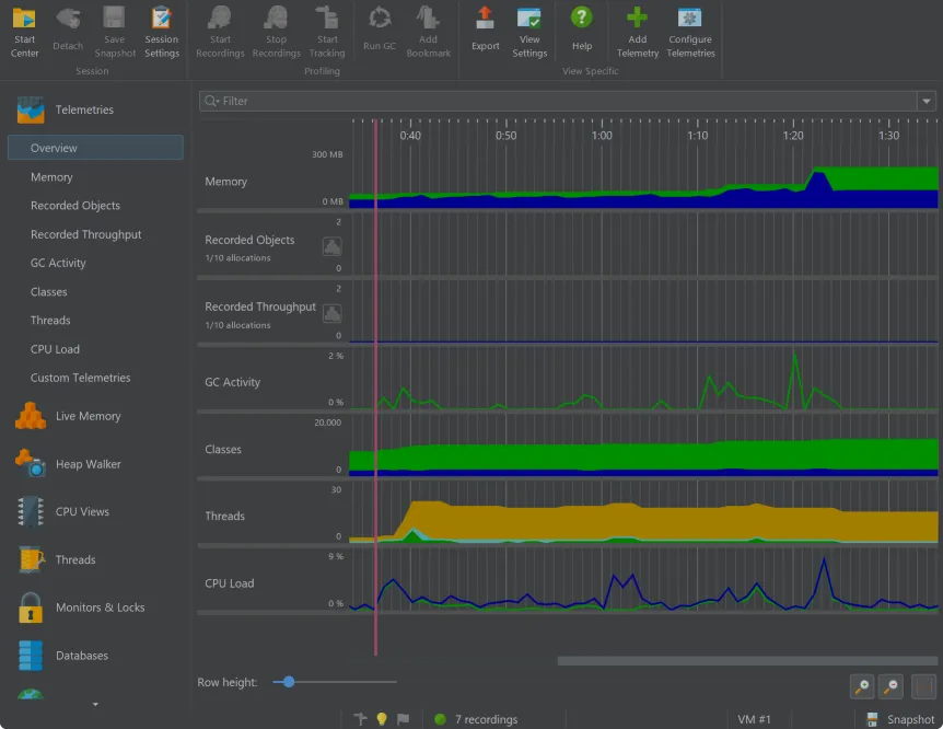 Screenshot of JProfiler